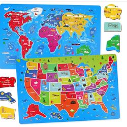 New Wooden Puzzles for Kids Ages 3-10 Educational Preschool
