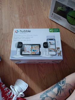 Hubble Connected Nursery Pal Cloud Twin Cameras Plus 5" Smart HD Baby Monitor 