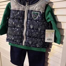 Boys 0-3 Months 3 Piece Set NWT