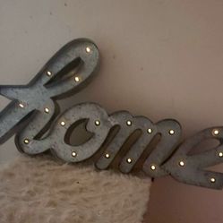 "Home" Sign Metal