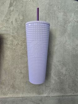Starbucks Lavender Grid Textured Cold Cup Tumbler