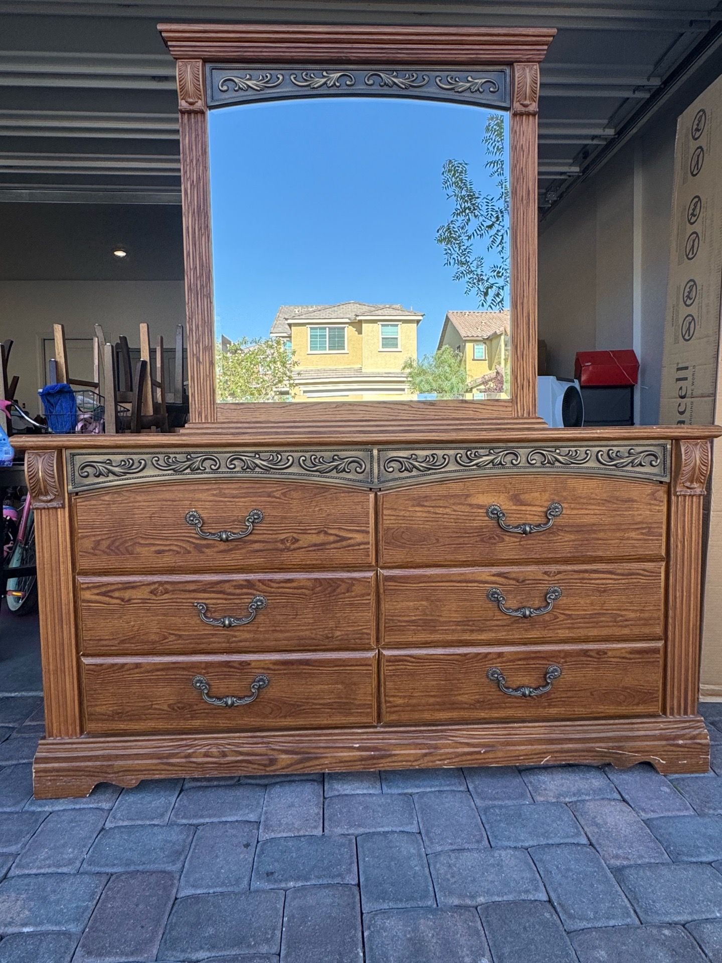 Dresser with mirror