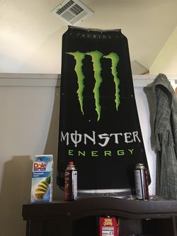 Monster man cave plastic sign