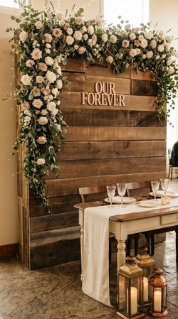 Beautiful handmade distressed wood  rustic backdrop DECOR / ART piece for weddings / events or just home decor