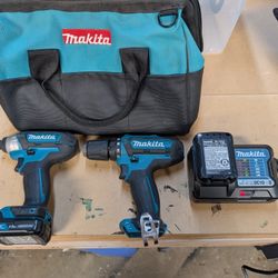 Makita 12V Drill & Impact Combo (FD05 / DT03) + 2 Batteries + Charger