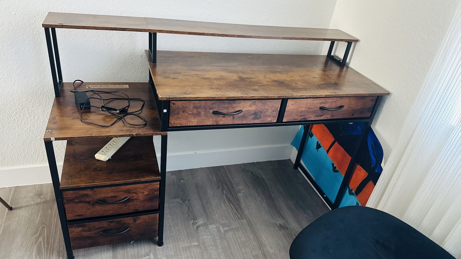 Desk, tv stand