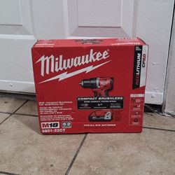 MILWAUKEE M18 VT BRUSHLESS DRILL + 2 BATTERS AND CHARGER SET NEW