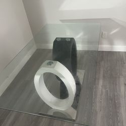 Modern Glass Dining Table – 63” x 35.5” x 31” – Excellent Condition, Negotiable