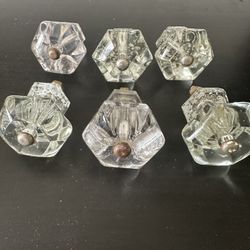 Antique Glass Drawer Pulls 