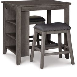 Table With Shelf’s And Two Chairs