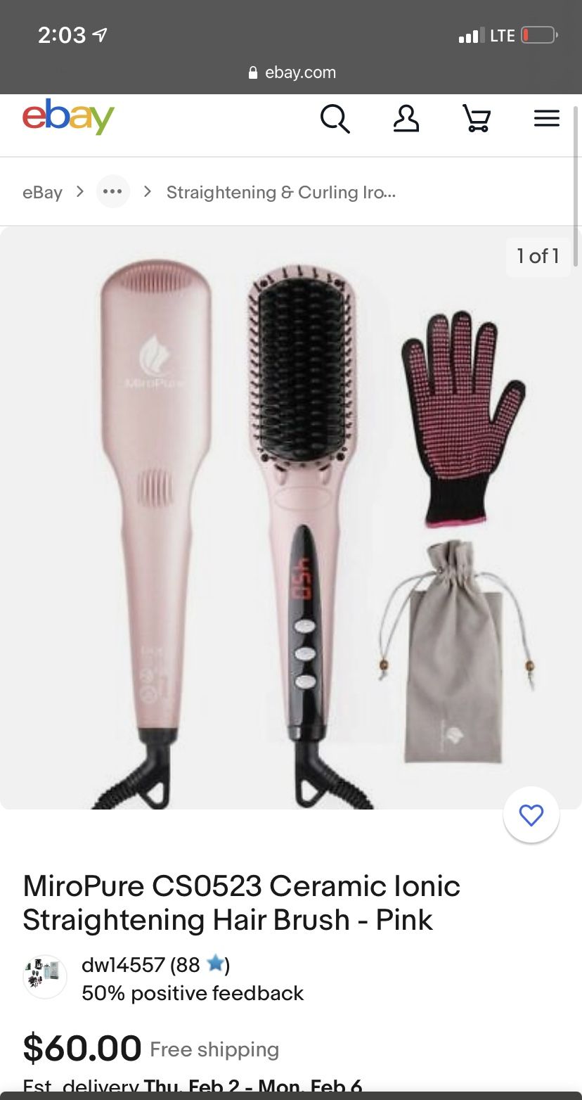 🌸Hair straightener brush🧡🧡🌹