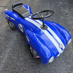 Blue Mustang Cobra Shelby Original Vintage Push Cart Kids 1-5 Nice Piece 