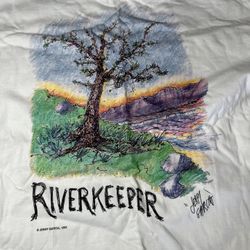 Vintage 1993 Jerry Garcia Hard Rock Cafe Riverkeeper Shirt XL NOS original Bag Deadstock
