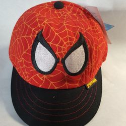 NEW SPIDERMAN SPIDEY EYES RED WEB TODDLER  BASEBALL HAT. SIZE 44CM