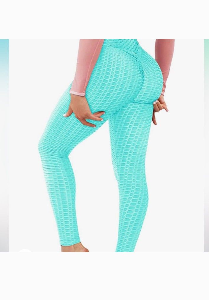 TikTok Leggings Yoga Pants for Women High Waist Butt Texture for Workout Sz L