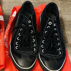 Puma Sneakers Men Preowned Black & White Size 8.5
