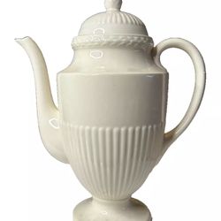 Wedgewood Edme Cream Color Tall Coffee Pot 9 1/2" Vintage RARE
