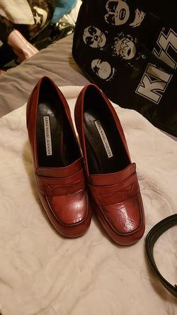 vintage vera wang lavender leather heels