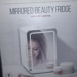 6 Liter Mirrored Beauty Fridge With LED Lighting