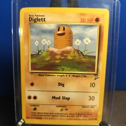 1999 Pokemon Diglett Base Set 2 Misprint Error (None Played)