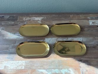 Oval Gold Trays (set of 12)