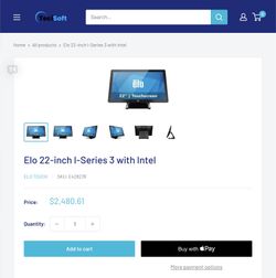 Elo Point Of Sale Touch Screen-22” Computer.