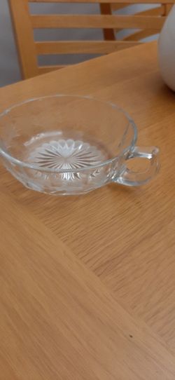 Elegant glass sugar bowl featuring a beautiful etched floral pattern