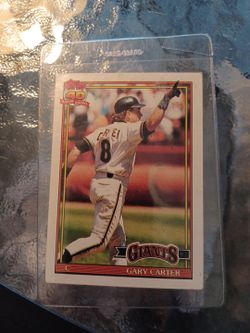 1991 Topps Gary Carter San Francisco Giants Baseball Card year 1991