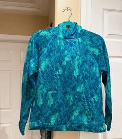 Boy’s Teal Blue Abstract Print Pullover Hoodie