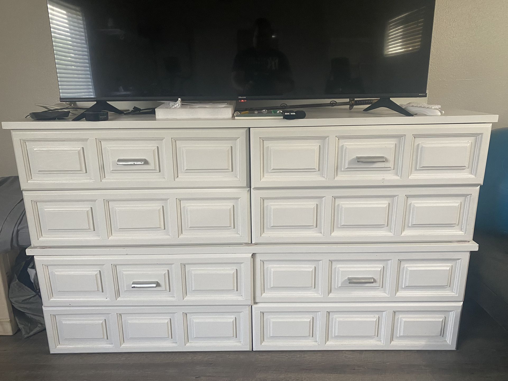 White Wooden TV Dresser