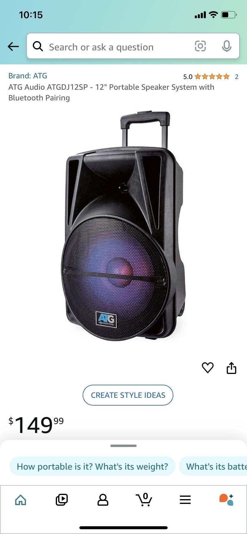 Atg Bluetooth Speaker 12 In