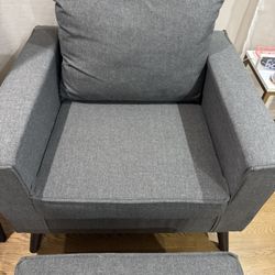 Accent Chair  With Ottoman