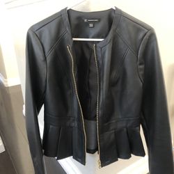Peplum Style Leather Jacket- Size Small