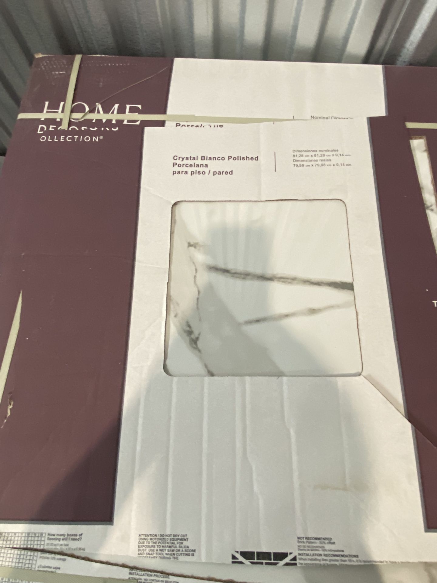 Home Decorators Crystal Bianco Polished Porcelain Floor Wall Tile