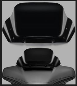10" Wave Windshield Windscreen Wind Splitter fits for Harley Davidson CVO Street Glide FLHXSE 2023-up, Street Glide FLHX 2024-up,FLHXU 2025-up (Black)