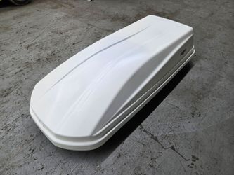 Roof Cargo Box Semi-Gloss White Large 17.7 Cu Ft (500 L) Capacity  Car Top Carrier Great Condition