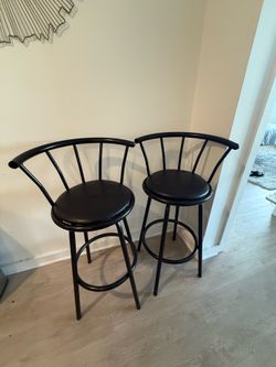 A set of Black Barstools