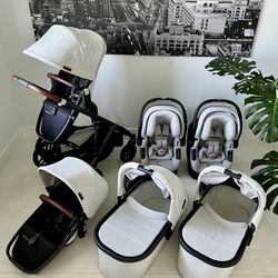 Uppababy Vista 2 Twin Stroller + Mesa Max Travel System