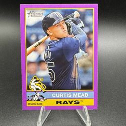 Curtis Mead 2025 Topps Heritage Light Purple Border #326 Rays Baseball Card