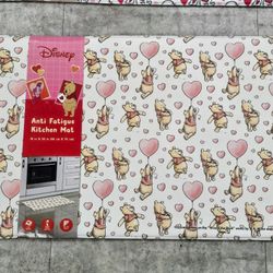 💖 Pooh Bear Valentine's Anti Fatigue Kitchen Mat 💖
