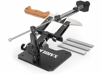 GEN3 Guided Knife Sharpening System, Aluminum Alloy W/ 3 Al plates diamond, 320/800/2000 grit, Adjustable angle, For kitchen & hunting knives, Precisi