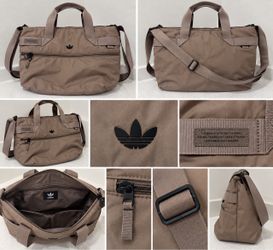 Adidas Originals Taupe Nylon Tote Bag – Adjustable Shoulder Strap