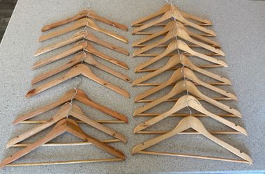 $10-Wood Coat Hangers (20 total)