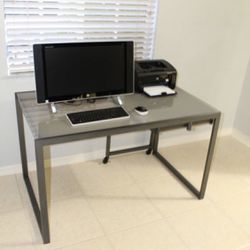 Gray glass desk- Modern