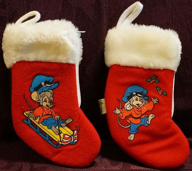 Vintage 1986 McDonald's Fievel Christmas Stockings