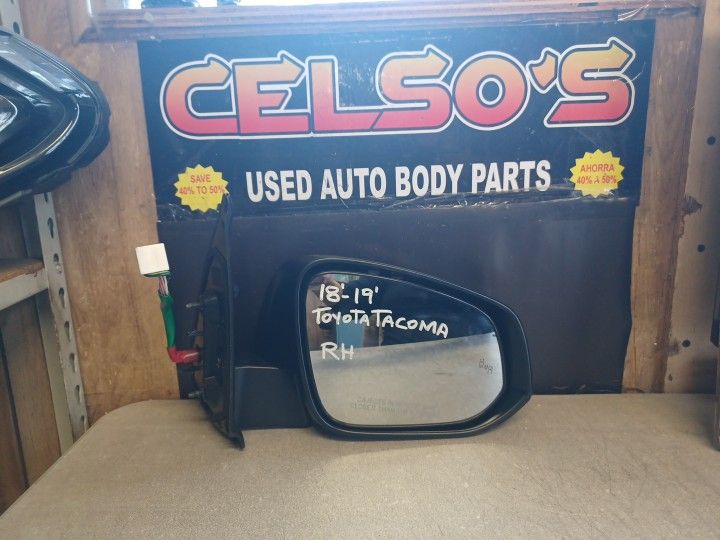 18 23 Toyota Tacoma RH Mirror Blind Spot OEM.