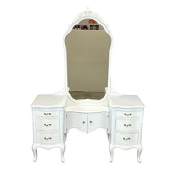 Vintage French Provincial Makeup Vanity - White