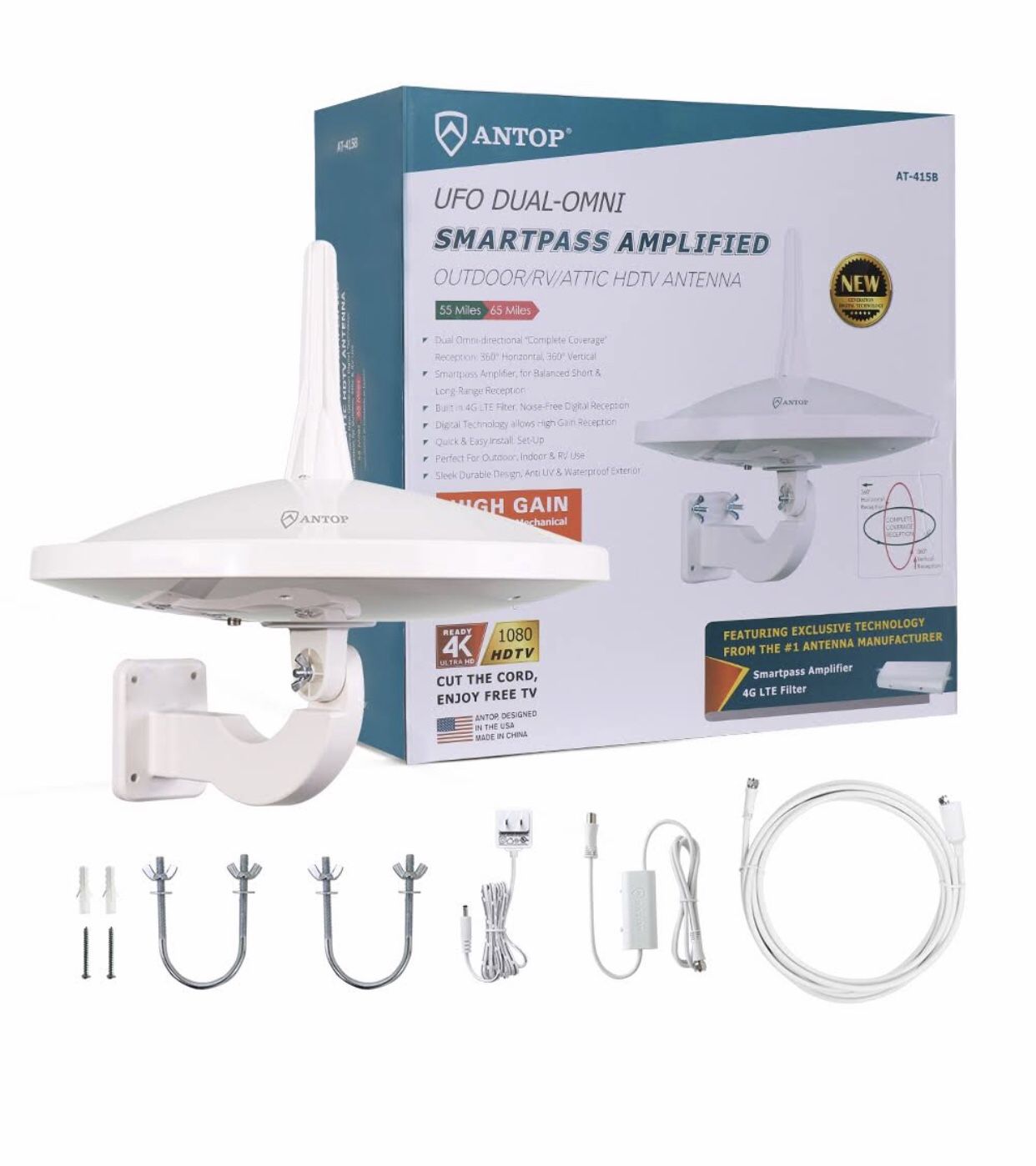 New Outdoor/RV/Attic HDTV Antenna