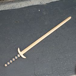 Wooden Long Sword Cosplay Medieval Knights LARP Halloween Costume 