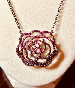 Crystal Rose Necklace NEW